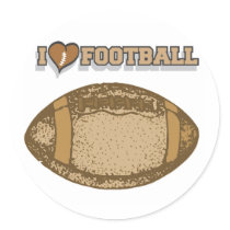 I Heart Football T-shirts and Gifts Stickers