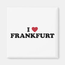 I Heart Frankfurt Germany Fridge Magnets