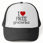 I Heart Free Groceries hats