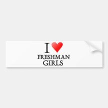 I heart freshman girls bumper stickers