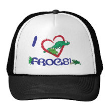 I "heart" frogs mesh hats