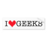 I Heart Geeks Bumper Stickers