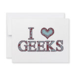 I Heart Geeks invitations
