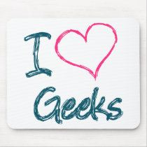 I Heart Geeks Mouse Pads
