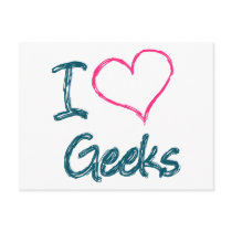 I Heart Geeks Post Card