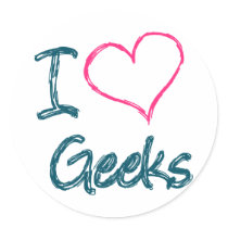 I Heart Geeks Sticker
