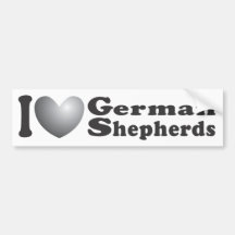 I Heart German Shepherds - Bumper Sticker