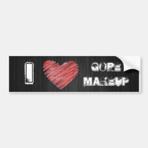 I Heart Gore Makeup Bumper Stickers