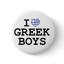 I Heart Greek Boys Pin