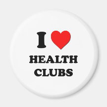 I Heart Health Clubs Fridge Magnet