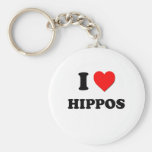 I Heart Hippos Key Chain