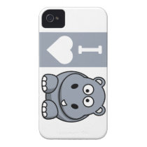 I Heart Hippos Phone Case Iphone 4 Case
