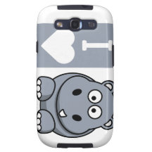 I Heart Hippos Samsung Galaxy S III Phone Case Samsung Galaxy S3 Cases
