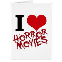 I Heart Horror Movies Greeting Cards
