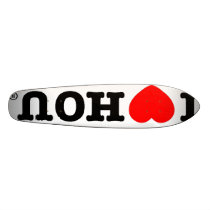 I Heart HOU Skate Board