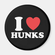 I Heart Hunks Fridge Magnets