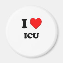 I Heart Icu Fridge Magnets