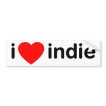 I Heart Indie Bumper Sticker