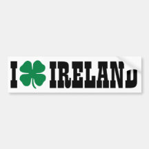I [heart] Ireland - Shamrock Bumper Sticker