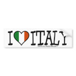 I HEART ITALY BUMPER STICKERS