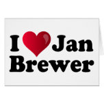 I Heart Jan Brewer Greeting Card