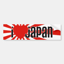I Heart Japan! Bumper Stickers