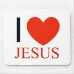 I Heart Jesus Mouse Pads