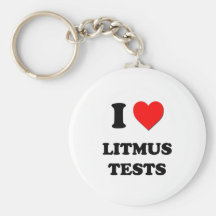 I Heart Litmus Tests Keychains