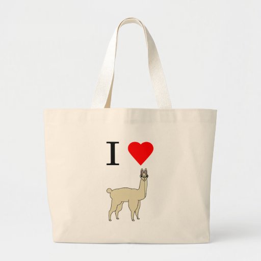 i heart llama bag