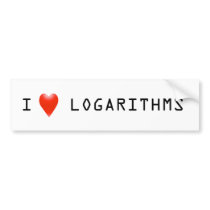 I Heart Logarithms Bumper Stickers