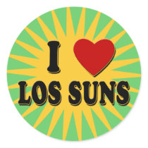 I Heart Los Suns I Love Los Suns Tshirts Round Sticker