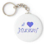 I HEART / LOVE 80's Rainbow Keychain, Personalized