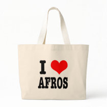 I HEART (LOVE) AFROS CANVAS BAGS