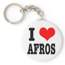 I HEART (LOVE) AFROS KEYCHAIN
