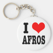 I HEART (LOVE) AFROS KEYCHAIN