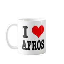 I HEART (LOVE) AFROS MUGS