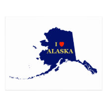 I Heart (Love) Alaska Post Cards