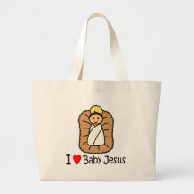 I Heart (Love) Baby Jesus Bags