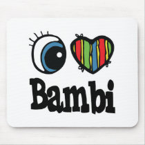 I Heart (Love) Bambi Mousepad