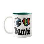 I Heart (Love) Bambi mugs