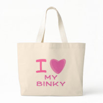 I Heart (Love) binky Canvas Bags