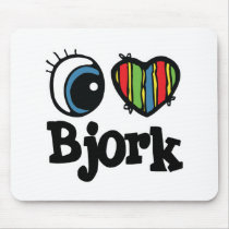 I Heart (Love) Bjork Mouse Pad