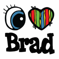 I Heart (Love) Brad Photo Cutouts