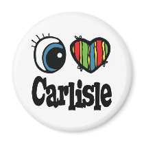 I Heart (Love) Carlisle Refrigerator Magnet