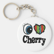 I Heart (Love) Cherry Keychain