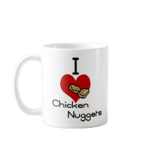 I heart-love chicken nuggets coffee mug