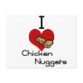 I heart-love chicken nuggets post card