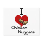 I heart-love chicken nuggets postcards