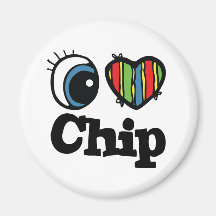 I Heart (Love) Chip Magnet