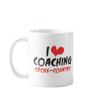 I heart (love) Coaching Cross Country Mugs